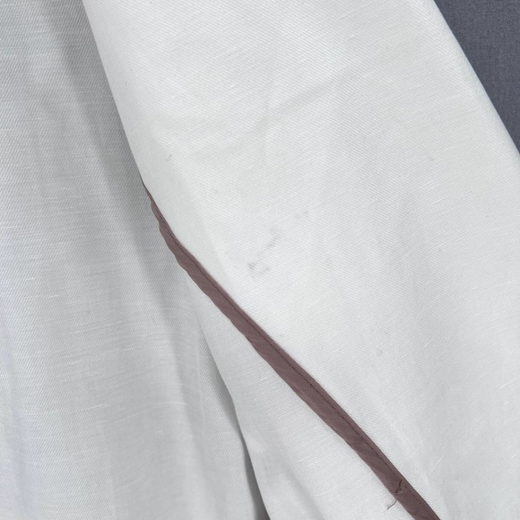 ENZA COSTA Twill Belted Jacket Womens Small Off White Linen Blazer Wrap NEW - Picture 15 of 16